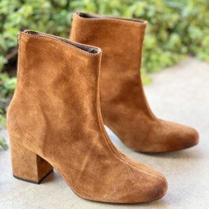 Free People Cecile Block Heel Suede Booties